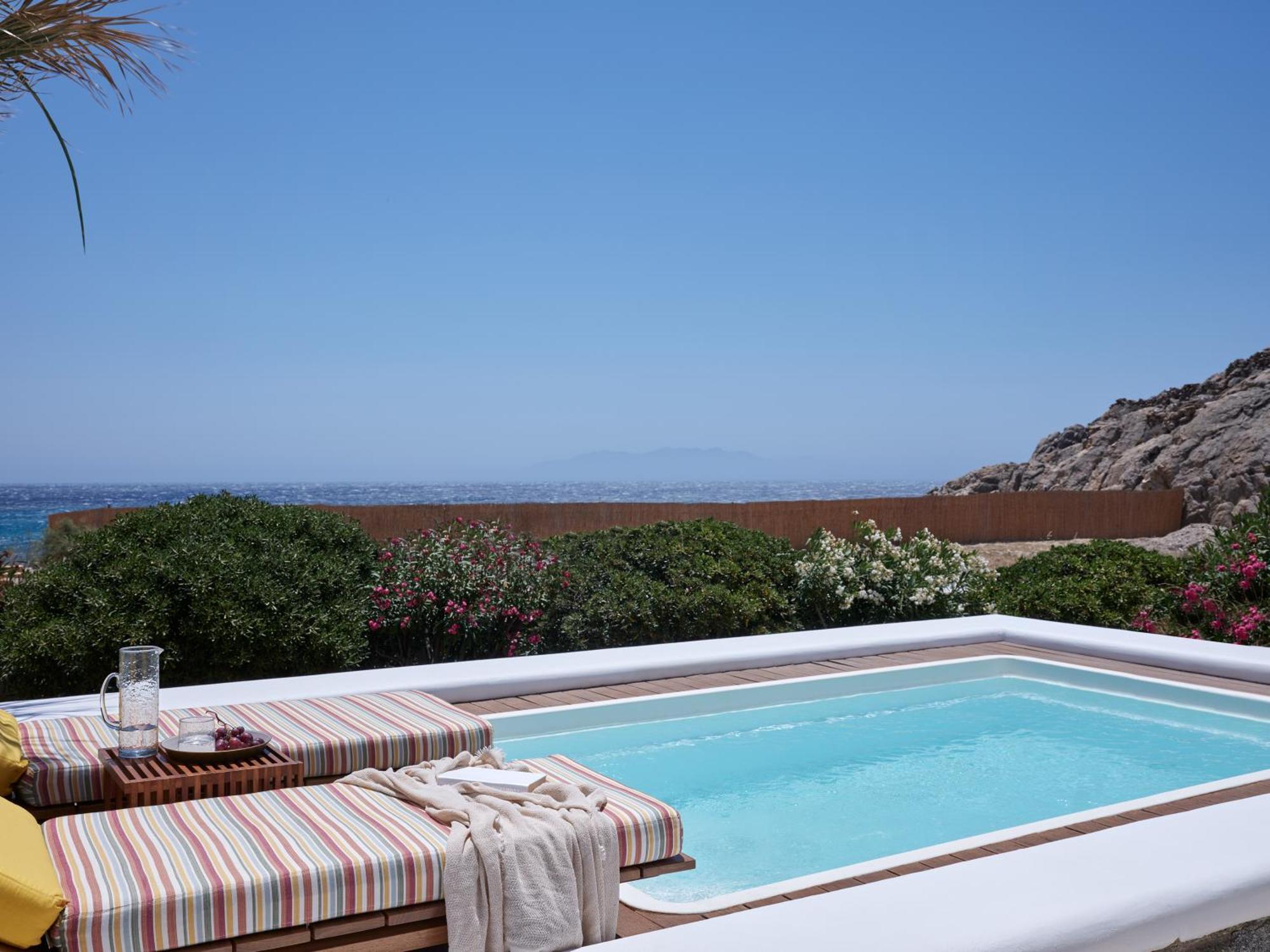 Myconian Sunrise Relais & Chateaux Hotel Agrári Szoba fotó